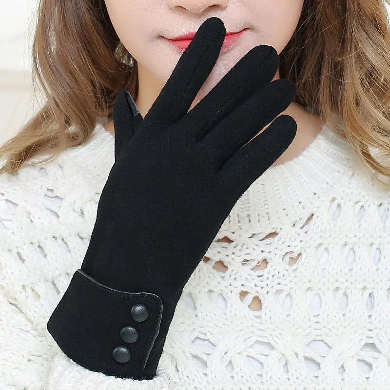 Женские перчатки, женские зимние перчатки для сенсорного экрана, женские элегантные теплые хлопковые варежки, Женские водительские перчатки, варежки eldiven