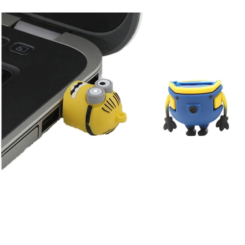 Милые Миньоны из мультфильма Usb флеш-накопитель модная флеш-карта памяти 4G 8G 16G 32GB Флешка 64G 128G 256GB флеш-накопитель Memoria Usb подарок