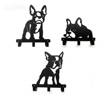 

Bulldog shape design puppy creative hook living room wall decoration clothes grocery iron hook