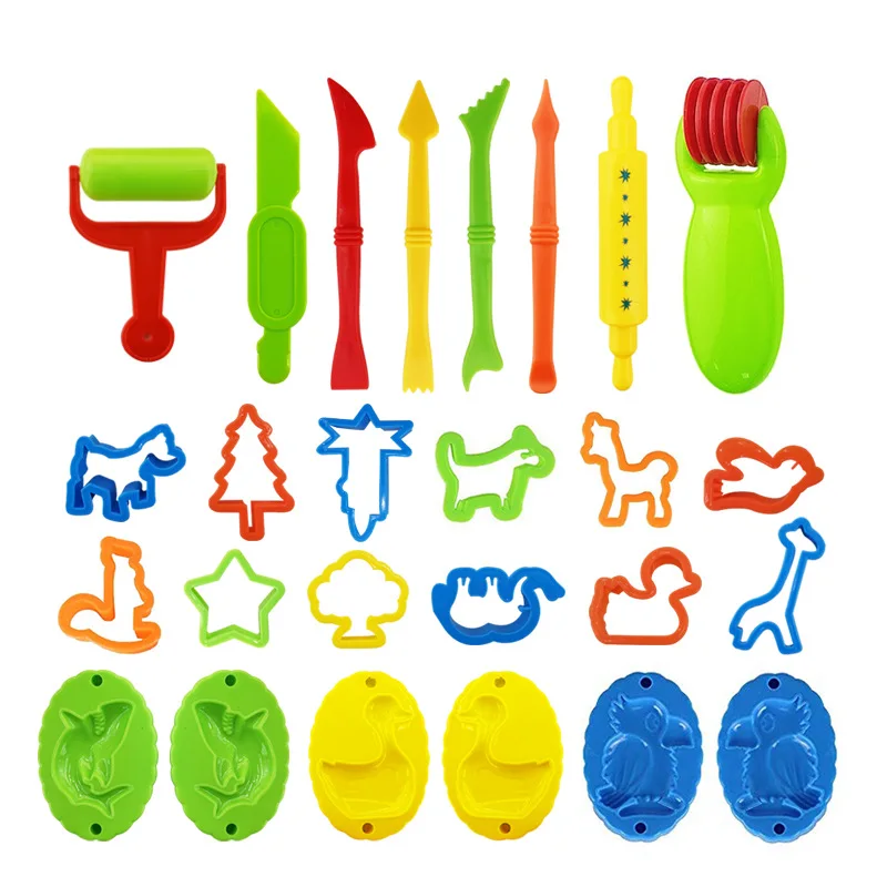 26PCS Toy B 26 шт. DIY слизистый Пластилин моделирование формы комплект глины слизи пластиковый игровой набор инструментов для теста для лепки набор резаков формы игрушки для детей подарок для детей - Цвет: 26PCS Toy B