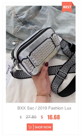 BXX Sac/ модные осенне-зимние роскошные женские сумки, дизайнерская сумка через плечо с металлическими заклепками 19K-a213