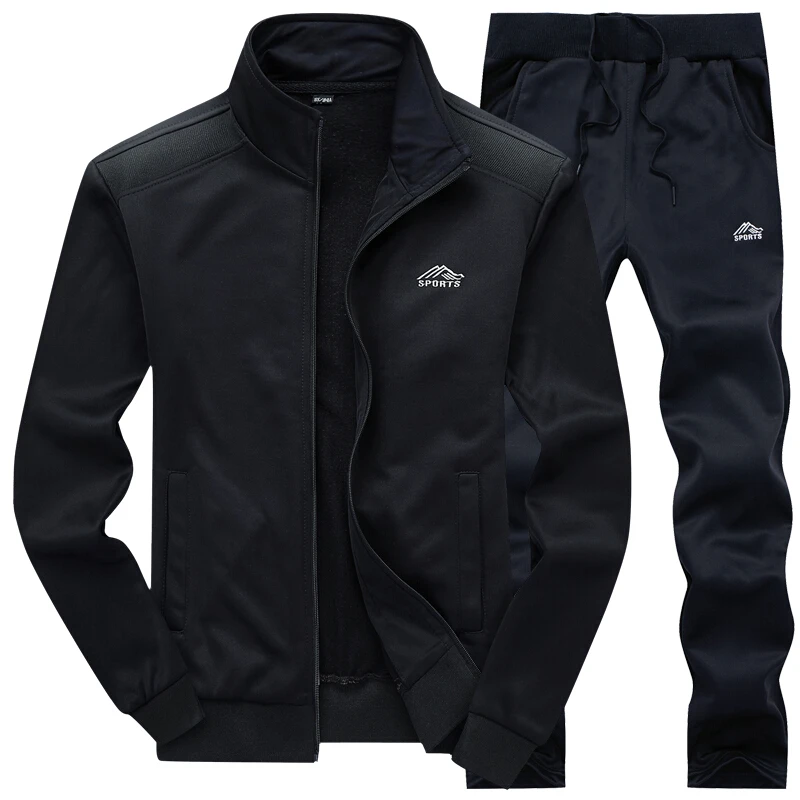 Aismz Новая коллекция размера плюс; толстовка с капюшоном+ брюки Для мужчин повседневный комплект Однотонная повседневная обувь Спортивный костюм с длинным рукавом спортивный костюм Для мужчин комплект из 2 частей