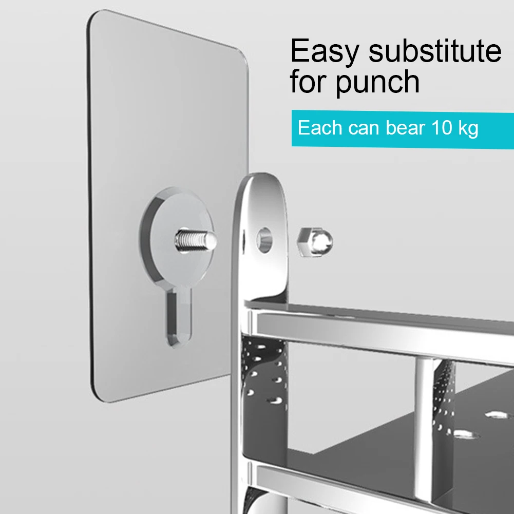 1 pcs No Punch Strong Adhesive PVC Wall Hook Screw Kitchen Bathroom Bracket Fixed Nail Hot Unique