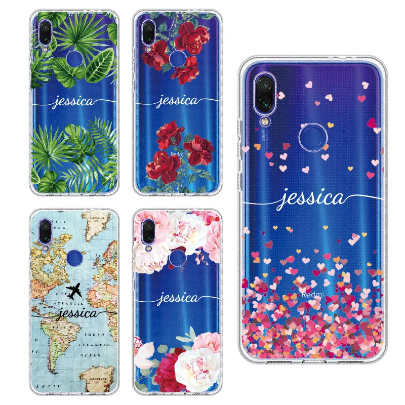 Custom Personalized your Initial Name Flower Phone Case For Xiaomi Mi Redmi Note 5 6 7 8 9 10 lite Pro Plus Soft TPU Clear Case Custom Personalized your Initial Name Flower Phone Case For Xiaomi Mi Redmi Note 5 6 7 8 9 10 lite Pro Plus Soft TPU Clear Case