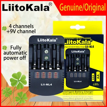 

Genuine/Original Liitokala Lii-NL4 rechargeable 1.2V AA / AAA NiMH batteries 9V battery charger