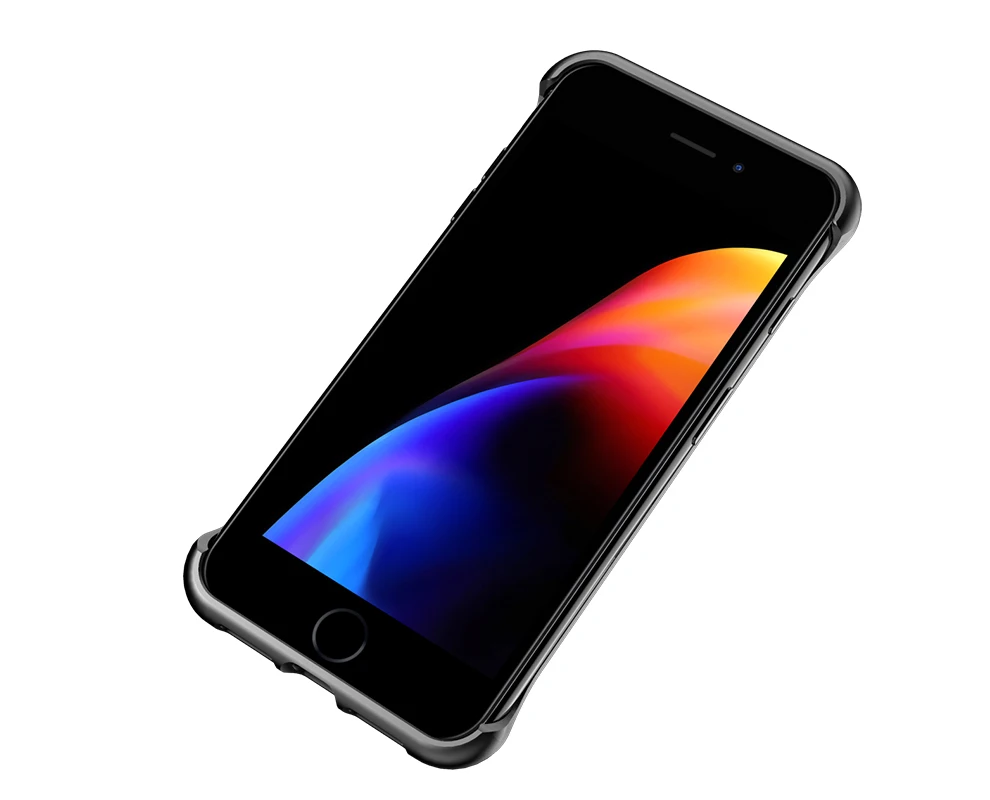 Ультратонкий противоударный чехол для телефона Apple iPhone 8, 7 Plus, Роскошный Алюминиевый металлический чехол с защитой от царапин, 9 H, чехол из закаленного стекла