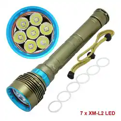15000 люмен 7 * XML L2 светодиодный фонарик для дайвинга подводный 100 м водонепроницаемый Карманный фонарик для погружения подводных фонарей 18650