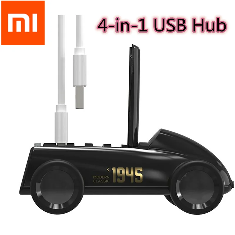 

Xiaomi mijia Retro Toy Car USB 2.0 Splitter One Drag Four Transfer Hub HUB Multifunctional Convenient Interface Drives Charging