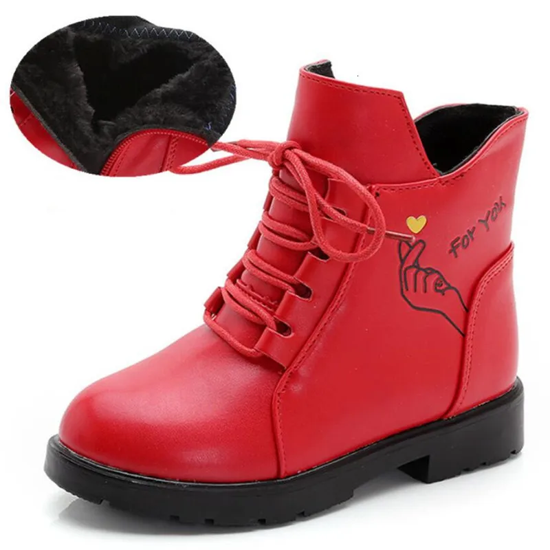 Botas de invierno para niñas, zapatos impermeables, botines Martin