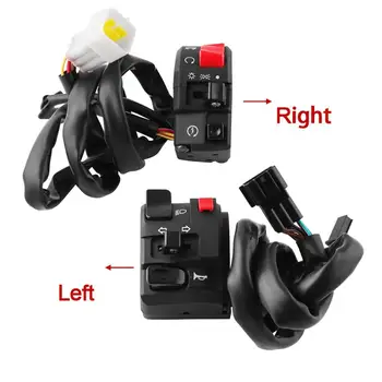 

12V 22Mm Motorcycle Modification Accessories Universal Light Button Handlebar Controller Combination Switch