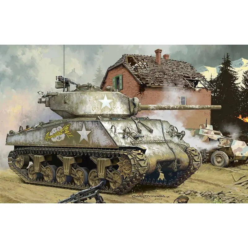 Модель Meng TS-043 1/35 американский Средний Танк M4A3 (76) W Шерман-масштаб модельный