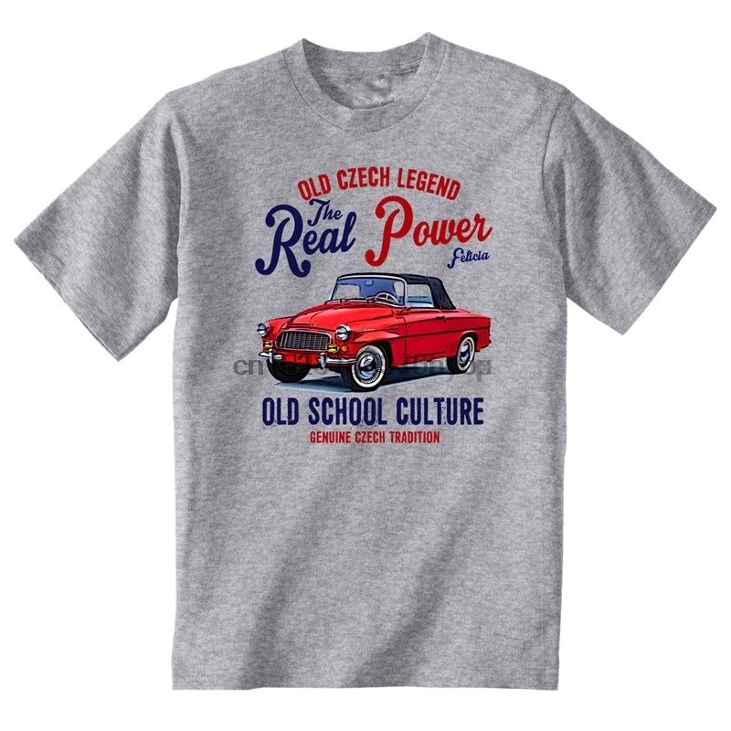 Vintage Czech Car Skoda Felicia New Cotton T Shirt Men Summer Short Sleeve Tee Classic Cool Male Supercar |