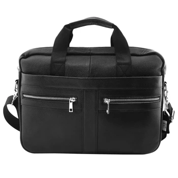 

2020 Business Men PU Bag Zipper Multifunction Messenger Casual Laptop Briefcase Fashion Shoulder Bag
