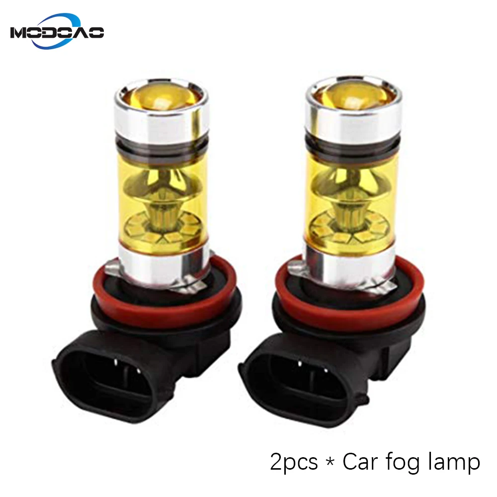 

2Pcs H8 H11 LED Bulbs H10 9145 9140 HB3 9005 HB4 9006 2504 H7 LED Fog Light Bulb 3000k Golden Yellow