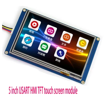 

5 inch USART HMI TFT touch screen module serial port with font image