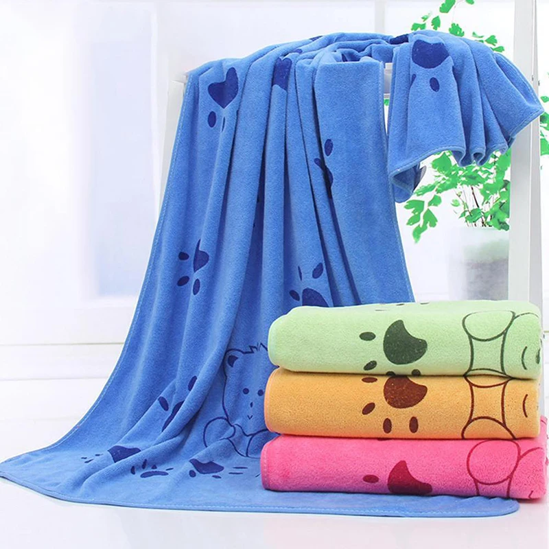 

Microfiber Dog Towel Absorbing Water Bath Towels Soft For Puppy Cats Large Dogs General Washing Towel Pet Cleaning Supplies