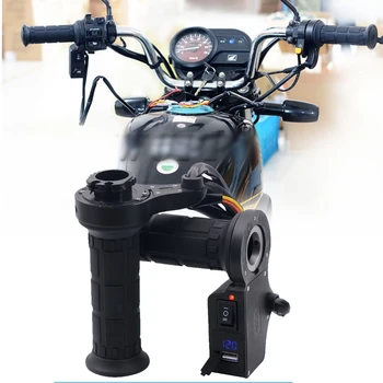 

Motorcycle electric handlebar winter 12V conversion +switch LED display adjustable temperature