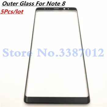 

5Pcs/lot Replacement Outer Glass Lens For Samsung Galaxy Note 8 Note8 N950 N950F 6.3" LCD Touch Screen Front Glass Outer Panel