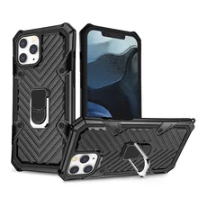 

High Quality Shockproof Armor Phone Case For iPhone 11 12 Pro Max 7 8 Plus X Xs XR SE2020 Finger Magnetic Ring Car bracket Cover