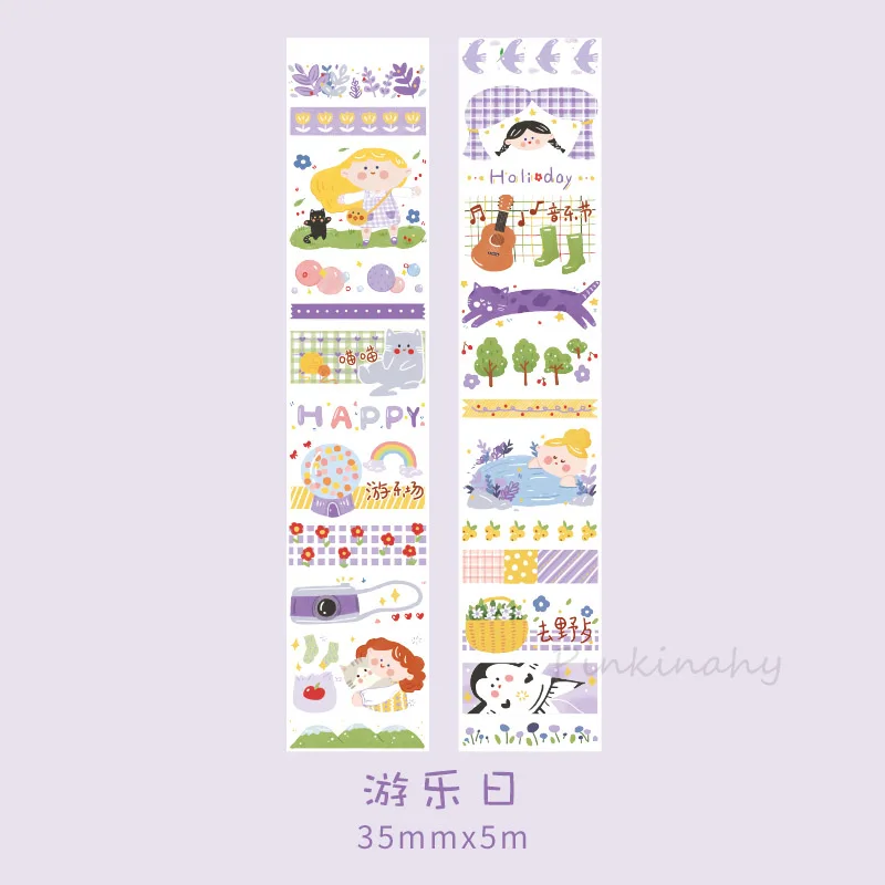 Kawaii Girl's повседневной жизни Bullet Journal васи лента маскирующая клейкая Скрапбукинг этикетка наклейки для рукоделия канцелярские принадлежности - Цвет: 5