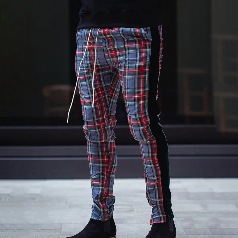 tight plaid trousers