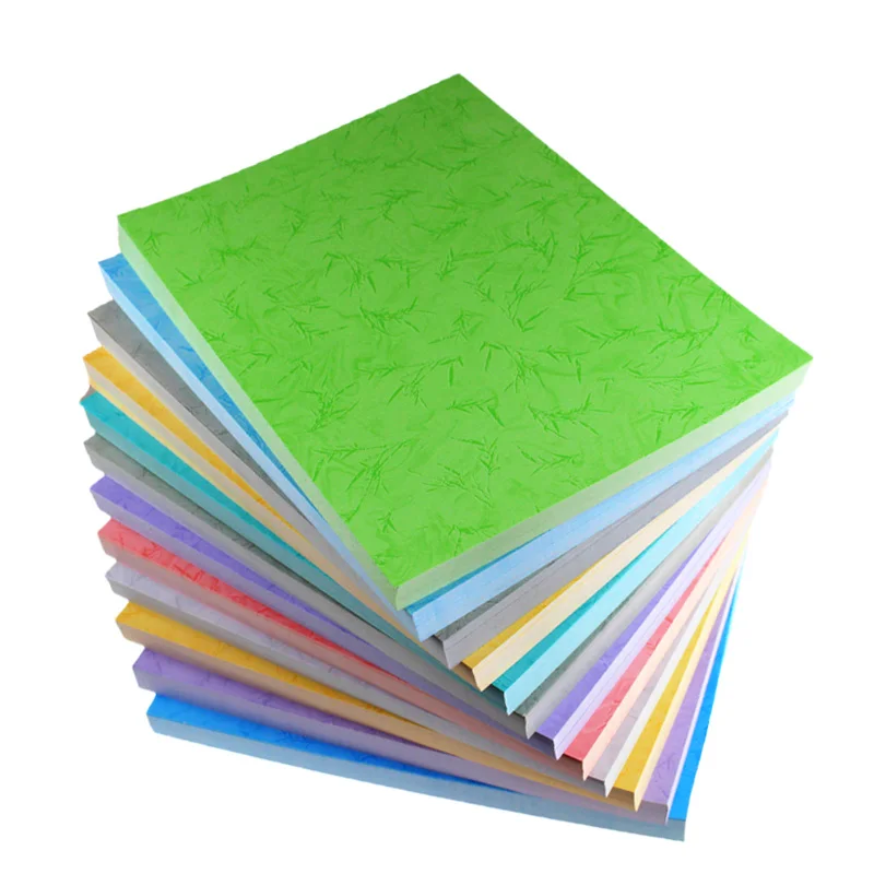 A4 paper 180g Greeting Card Birthday paper DIY album bamboo leaf flat leather binding cover 5 pieces book binding supplies