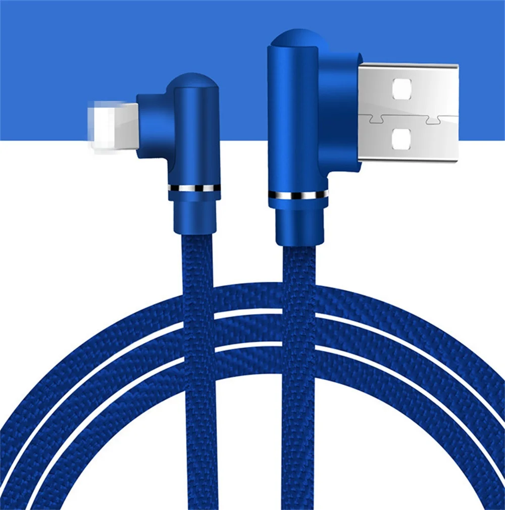 1 м 2 м USB кабель для мобильного телефона, быстрая зарядка, usb кабель для зарядки и передачи данных для iPhone11 pro XR XS MAX 8 Plus для iPad - Цвет: Синий