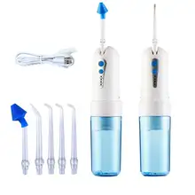 4 режима воды стоматологический Flosser портативный складной ирригатор полости рта USB Перезаряжаемый водонепроницаемый 200 мл резервуар для воды+ 5 наконечники распылителя
