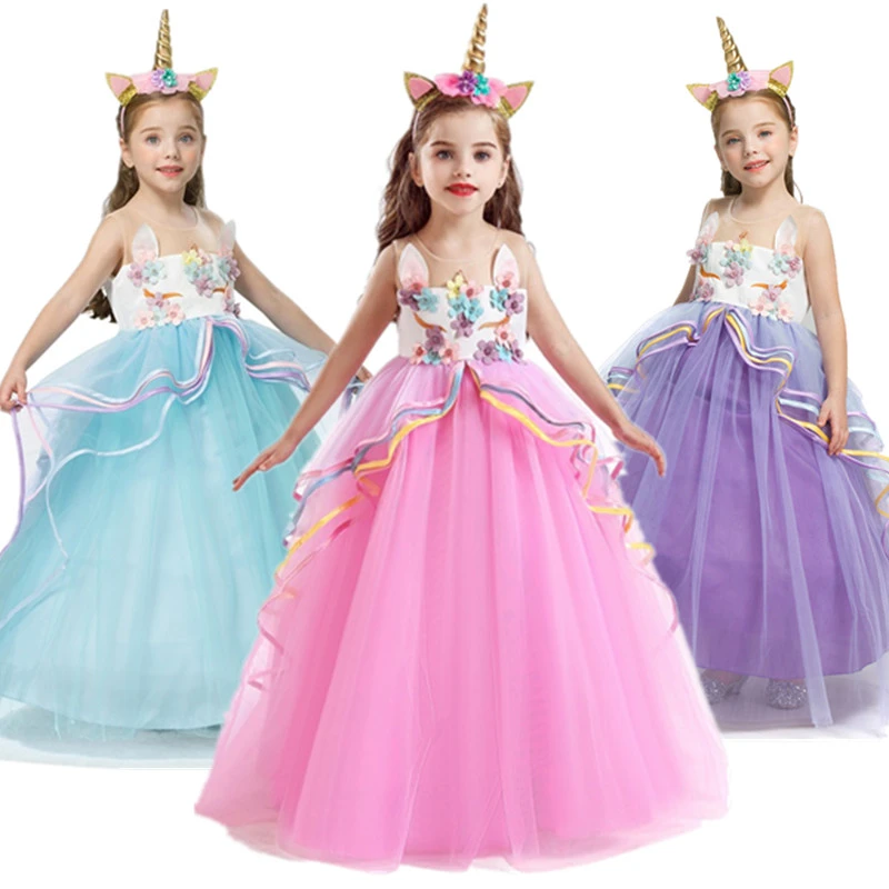 rainbow unicorn birthday dress