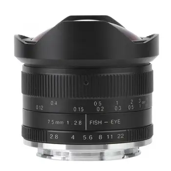 

7artisans Fixed Focus Lens 7.5mm f2.8 180 APS-C Manual Fixed Lens For Mount Canon EOS-M Mount Fuji FX Mount Cameras