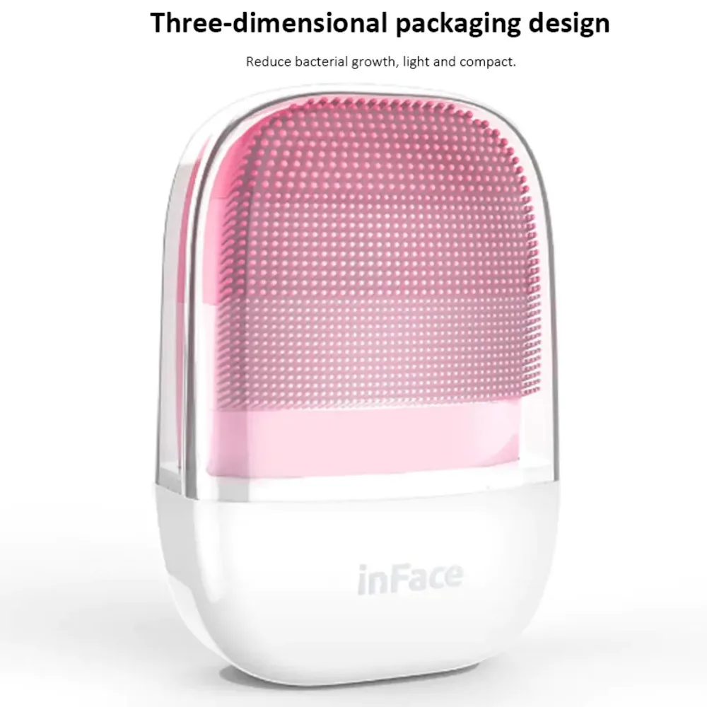 Xiaomi inFace электрическая глубокая уход за кожей лица Чистящая Щетка массажная звуковая мойка лица IPX7 водонепроницаемый силиконовый очищающее средство для лица