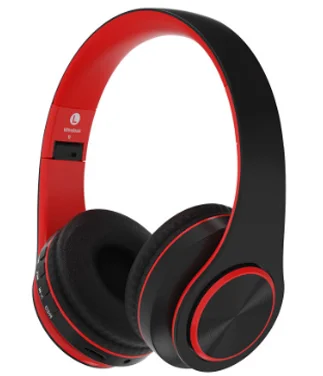 RED Беспроводные наушники с креплением на голову, игровые наушники, bluetooth-гарнитура, tf-карта, Стерео шумоподавление, складные, настоящая беспроводная гарнитура для ПК - Цвет: RED