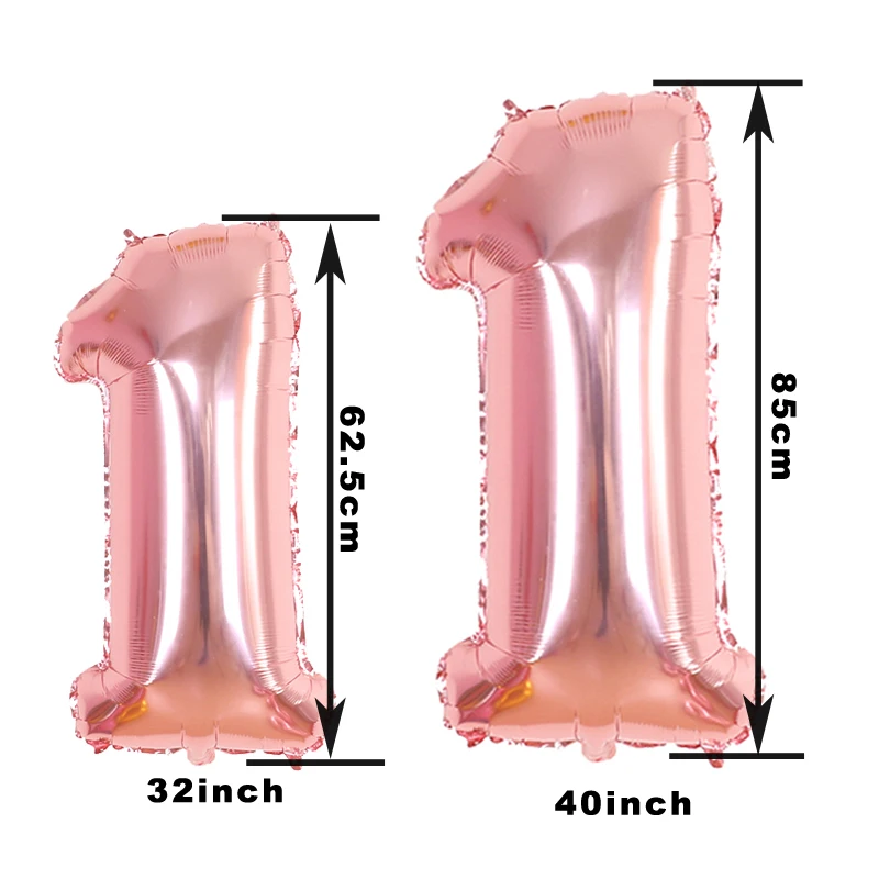 Большие цифры воздушный шар 40 дюймов фольга гелиевые воздушные шары фигурки розовое золото серебро с днем рождения украшения Детские шары фигура
