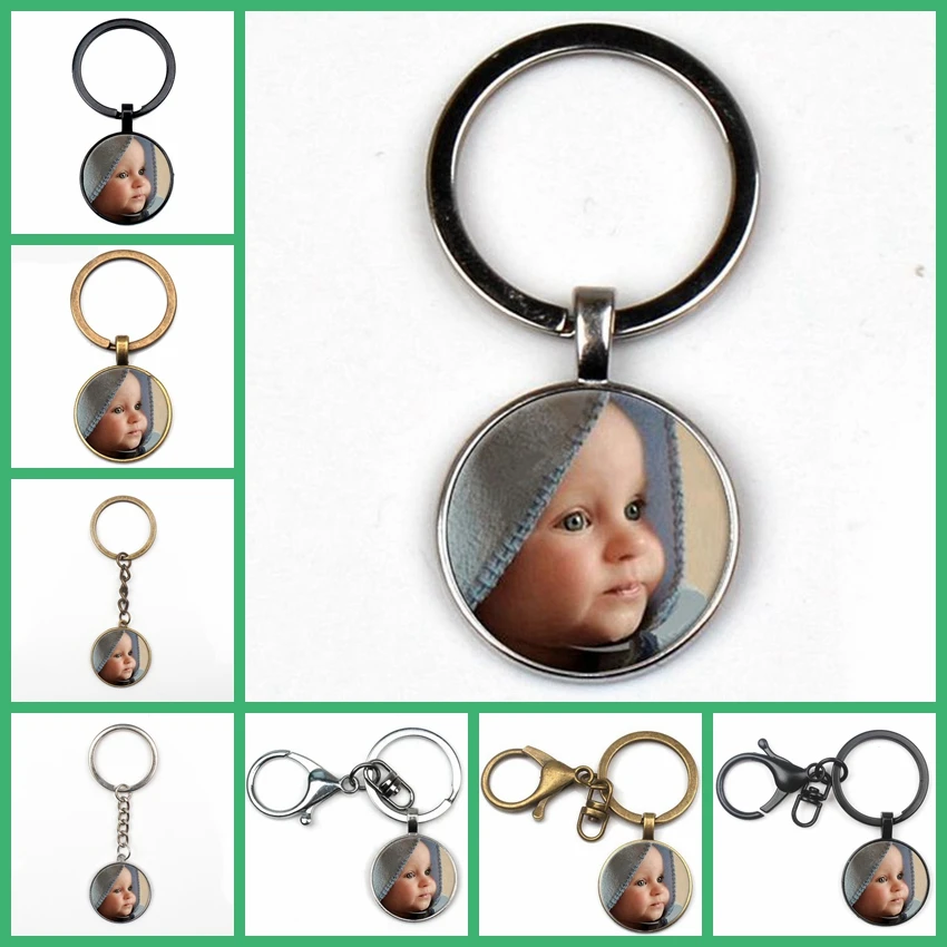 

Personalized Photo Pendant Custom Keychain Photo of Your Baby Child Mom Dad Grandparents Like A Gift for A Family Member Gift