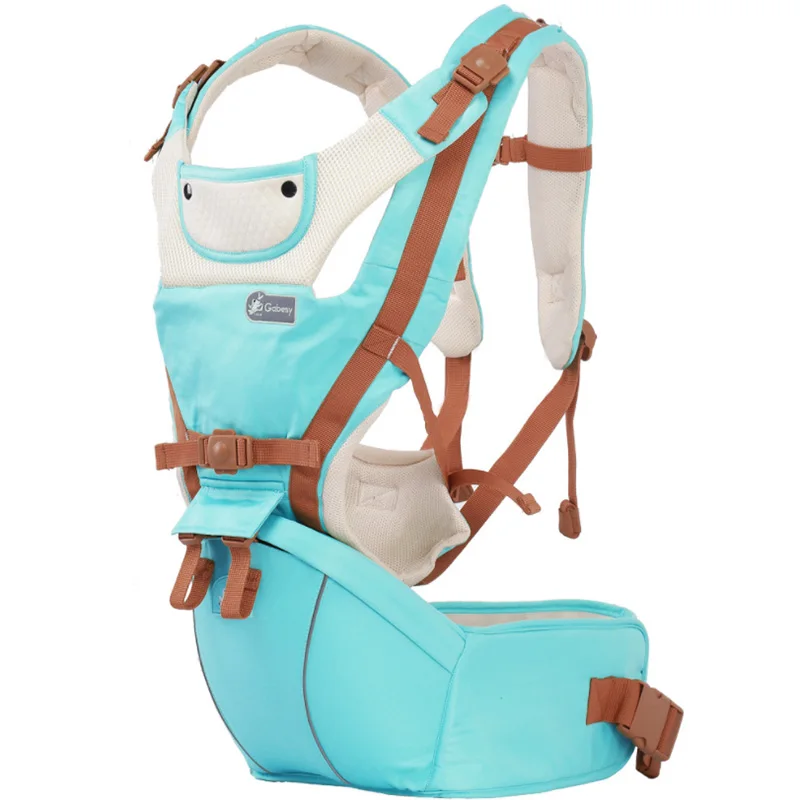 Sky Blue Carrier Дышащая Сумка-кенгуру, передняя Детская сумка-кенгуру, Детская сумка-кенгуру, Детский рюкзак-переноска для новорожденных - Цвет: Sky Blue Carrier