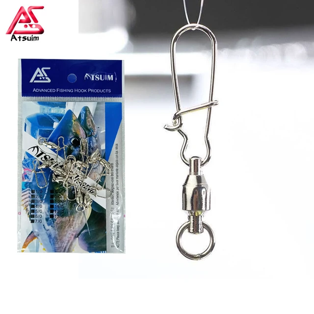 Atsuim 10PCS Fishing Swivels Connector Ball Bearing Rolling Swivel