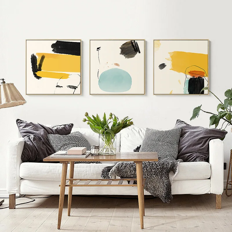 

Modern Minimalist Abstract Decorative Painting Chinese Style Northern European-Style Restaurant Bedroom Living Room Hanging Pain
