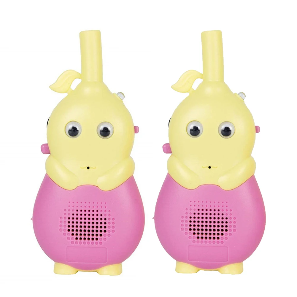Pink Pink EU 2 шт радио Ручной подарки интерактивные Приключения Walkie Talkie открытый домофон 2 способа Красочный светодиодный мультфильм дети игрушки Дальний - Цвет: Pink Pink EU