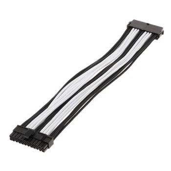 

Replacement for Motherboard ATX CPU 24 Pin Male to Female Power Supply Extension Cable PSUs (30cm) - White