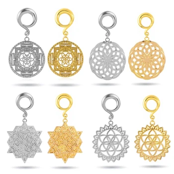 

Vankula New Fashion 2PCS Stainless Steel Tunnel Ear Plugd Hooks Weights Ear Gauges Hangers Weight Piercing Body Jewelry