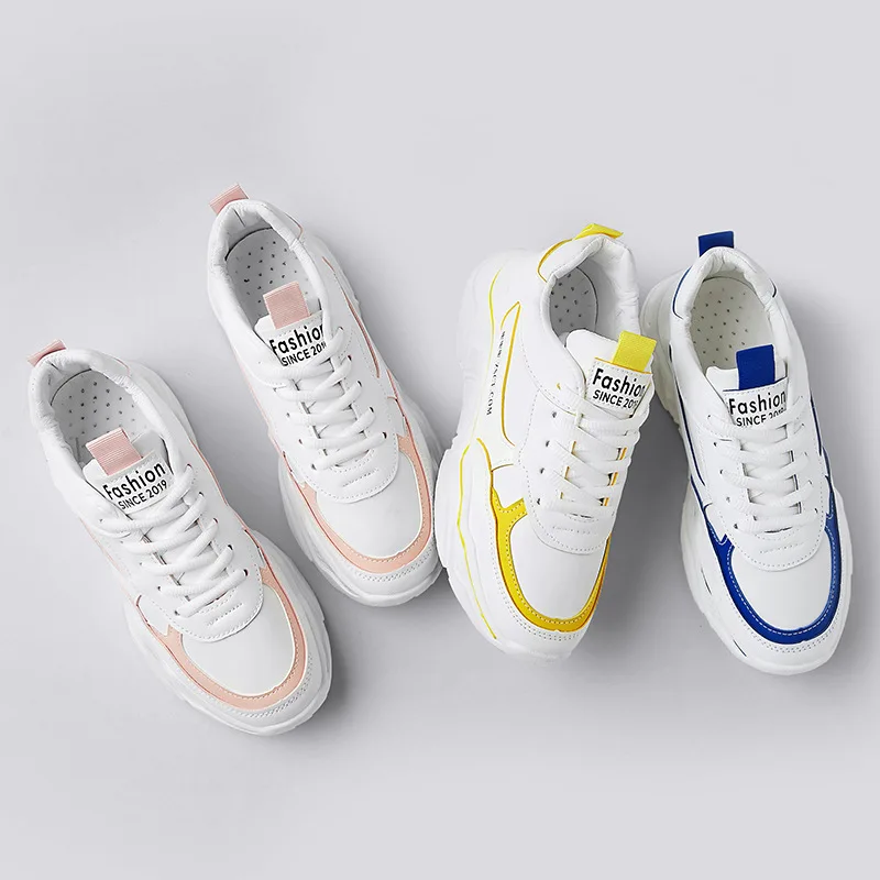 

Autumn And Winter New Products in Fashion-WOMEN'S Shoes Breathable Mesh Mixed Colors Dad Shoes Thick Bottomed Wearable Sports Ca