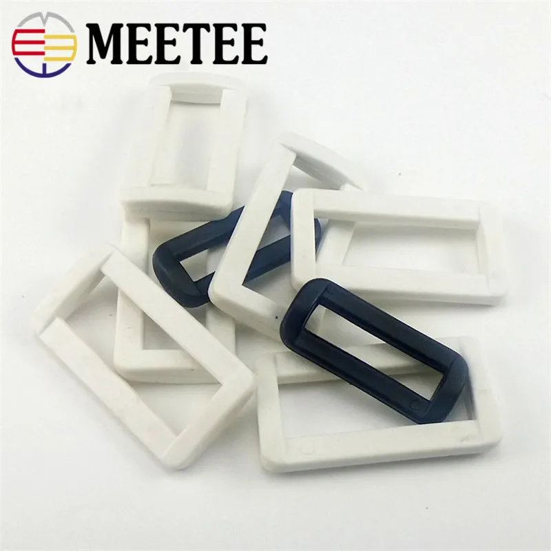 Meetee 50 шт. 15-50 мм Высококачественная пластиковая поясная пряжка прямоугольная