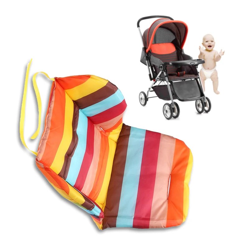 Детская коляска, толстый красочный Коврик для младенцев, дышащая подстилка для коляски, подкладка для сиденья автомобиля, подушка для