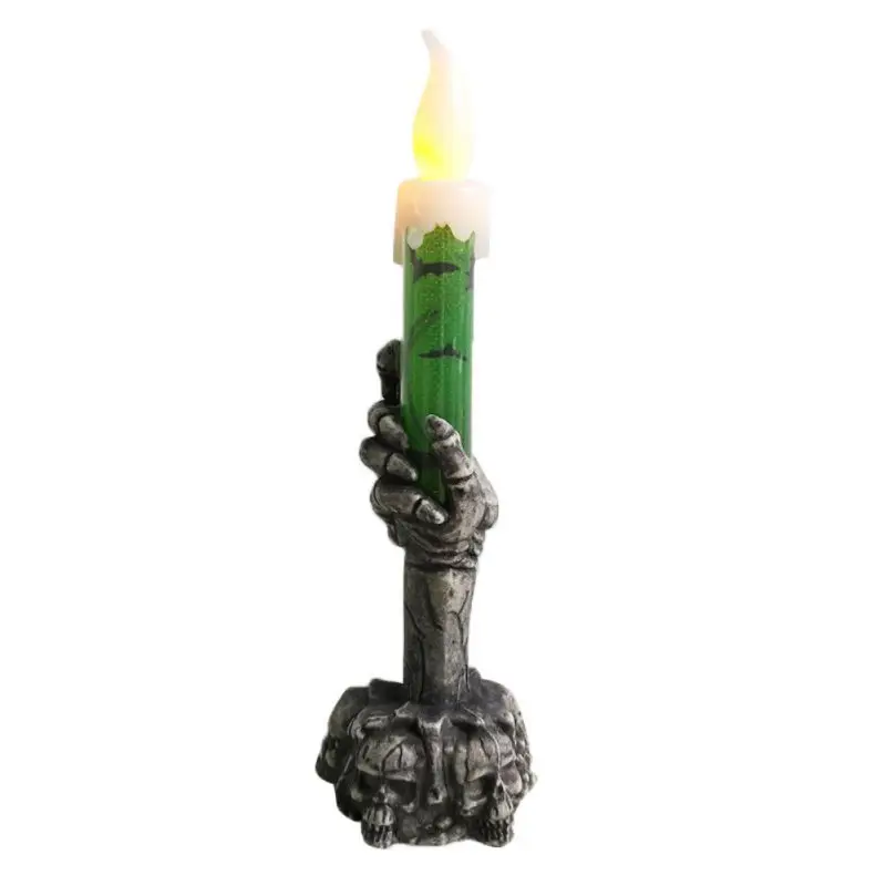 GN Spooky Skeleton Ghost Hand беспламенная Свеча на батарейках светодиодный светильник для Хэллоуина вечерние украшения для бара