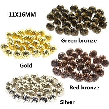 

100Pcs Antique Brass Upholstery Nail Jewelry Gift Tacks Stud Upholstery Decorative Nail Furniture Push Pin Doornail Hardware