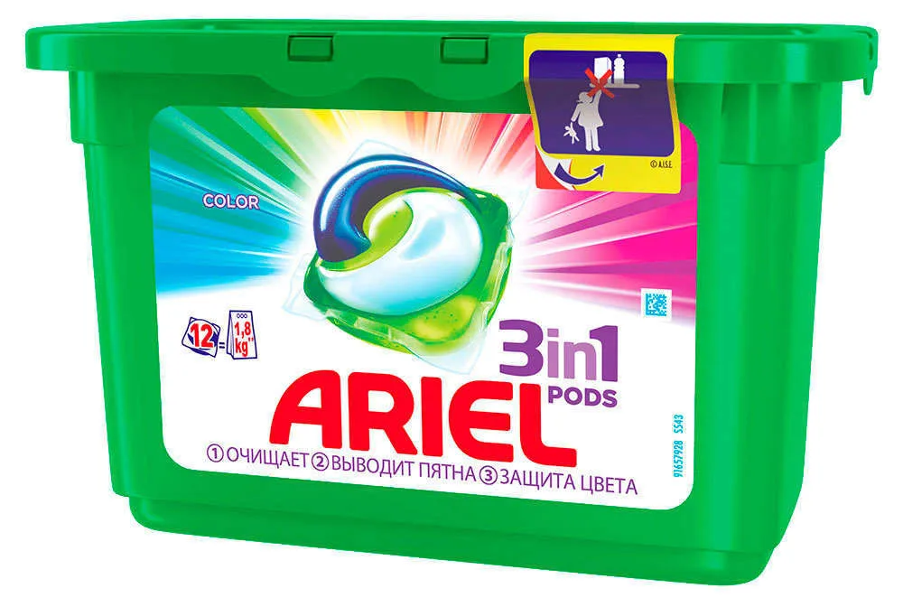 Капсулы для стирки автомат «Color» Ariel Pods, 12 шт