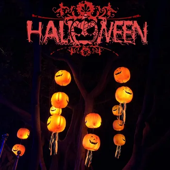 

Charming 10 Inch Halloween Jack Lanterns Orange Pumpkin Paper Lanterns