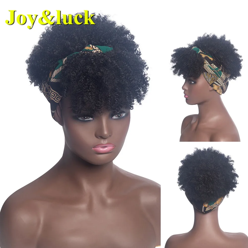 Парик Joy & luck Hair 2 искусственный парик синтетический соединенный тюрбаном афро