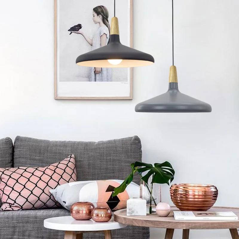 

Minimalist Modern Design Nordic Art Cool Logs Aluminum Lamps Table Bar Counter Coffee Shop Iron Droplight