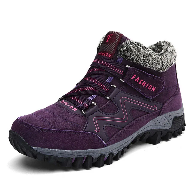 Новинка года; мужские ботинки; популярная мужская обувь; плюшевые теплые зимние ботинки; Мужская зимняя обувь; уличная походная обувь; Мужская обувь; мужские кроссовки для взрослых - Цвет: 6137-purple
